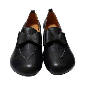 HZM | Black Bow Leather Pumps Size 40